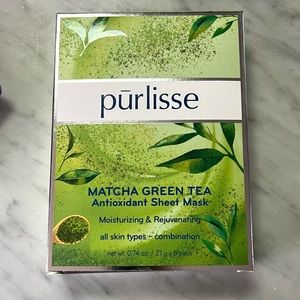 Purlisse Matcha Green Tea Antioxidant Sheet Mask 6 Pack ~ Brand New